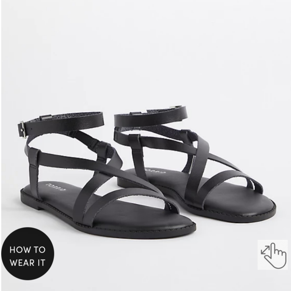 Gladiator sandals Torrid sz 10 black